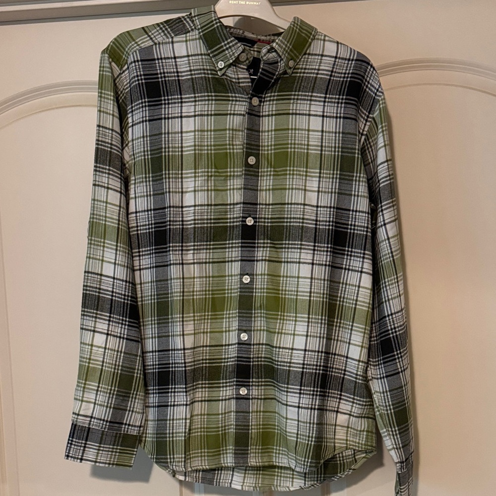 Marmot Green and Black Plaid flannel